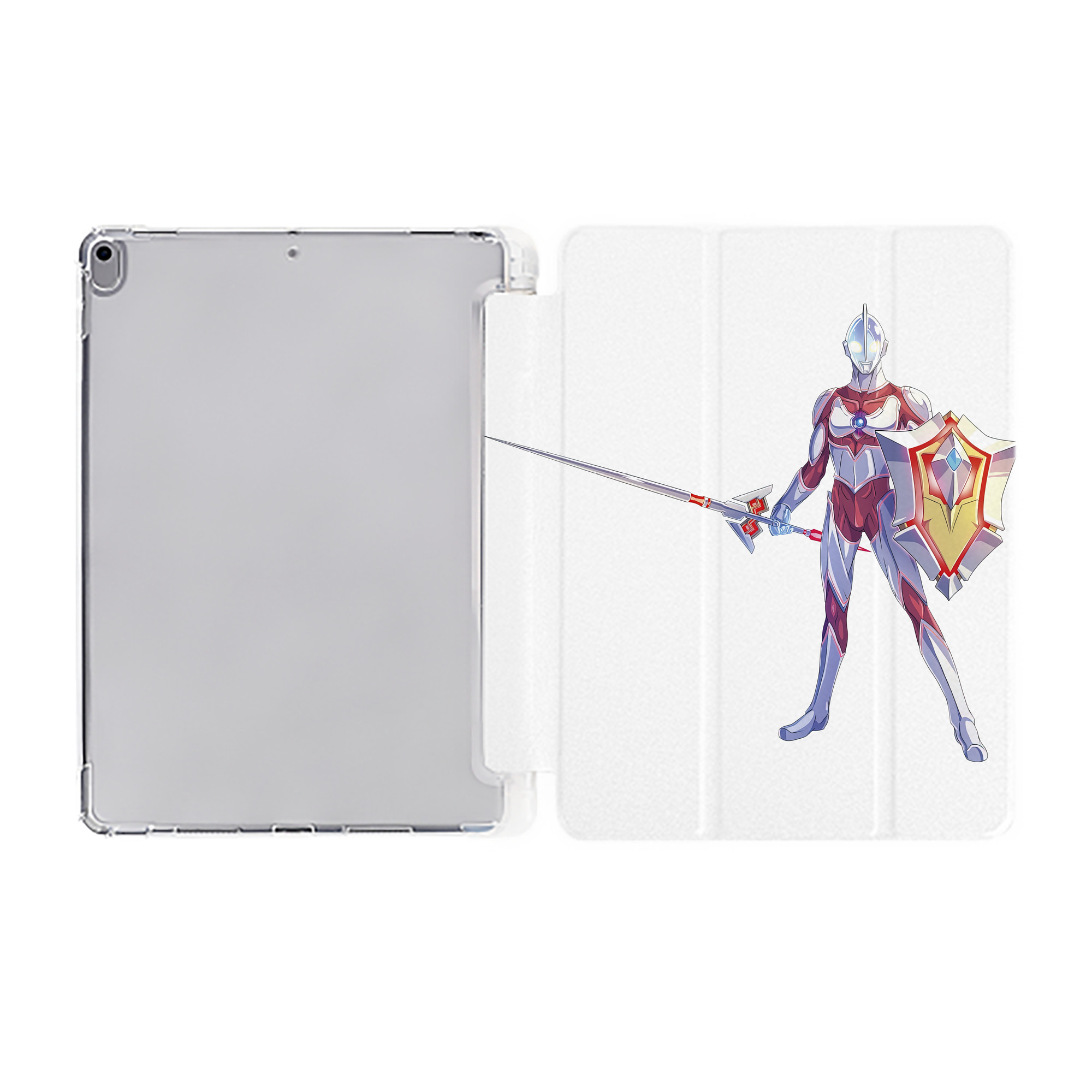 （画像用） ウルトラマン Ultraman IPad ケース ペン収納付き 三つ折りスタンド PUレザー×シリコン 対応機種9.5/10.5/10.9インチ